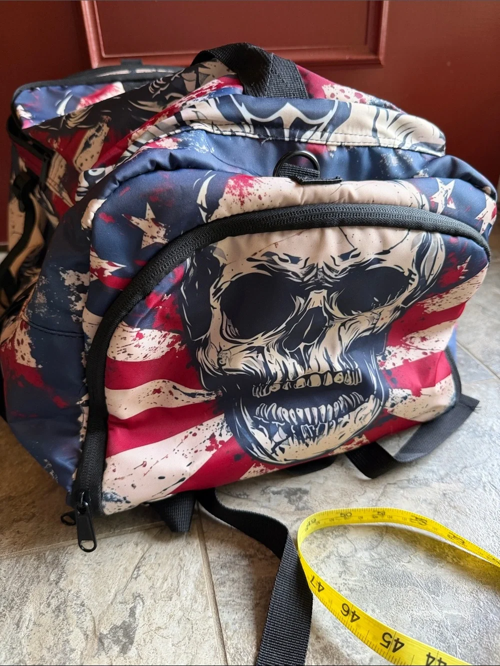 🇺🇸 Skull Patriotic Backpack/dufffel - Red, Blue, White